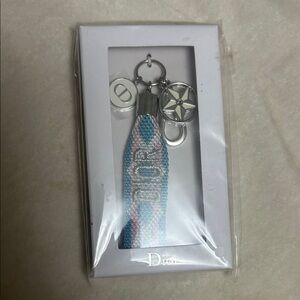 Dior Pastel Pink and Blue Keychain ring